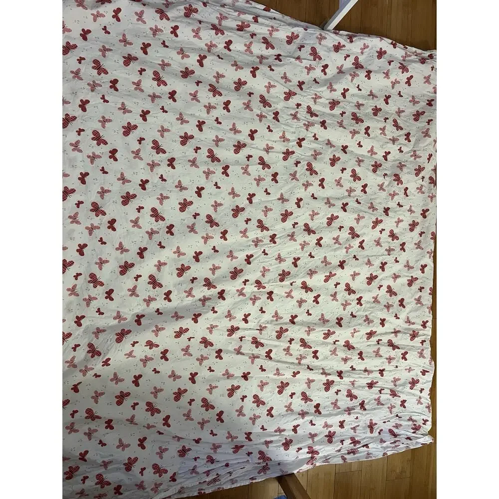 Pillowfort kids' butterfly Flat sheet Pink Twin Size 100% Cotton